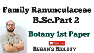 Family Ranunculaceae II BSc Part 2 II Rehans Biology BSc Part 2 Botany 1st Paper [upl. by Joseito]