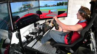 Travis Pastrana Drives the Motion Pro II Racing Simulator at the DRIVE4COPD event [upl. by Bortz]