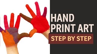 Hand Print Painting  Make a Cow Hindi [upl. by Elinet]