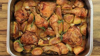 One Pan Roasted Chicken and Potatoes Recipe [upl. by Tomasz]