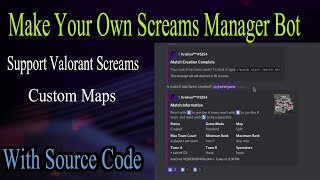 How to Make Scrims Manager Discord Bot  Tournament Manager Discord Bot  Valorant Scrim Discord Bot [upl. by Auria983]