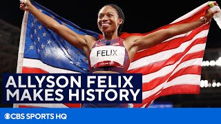 Allyson Felix Wins 10th Medal Ties Carl Lewis Record at the Tokyo Olympics  CBS Sports HQ [upl. by Nais361]