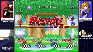 R0MMickey vs InvalidJack UW Melee Doubles Grands [upl. by Karub645]