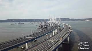 Tappan Zee Bridge Demolition via Drone [upl. by Thorma]