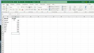 Microsoft Excel Liniendiagramm aus ExcelTabelle erstellen – schnell und einfach erklärt [upl. by Sesmar904]