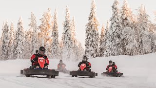 Ice Karting at Lammintupa Winter Village Ruka Kuusamo Finland [upl. by Rosol]