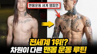 맨몸 운동 세계 1위는 집에서 어떻게 운동할까 맨몸운동 루틴몸 변화초보자푸쉬업 변형 운동 [upl. by Atwood718]