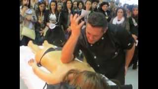 COSMOPROF BOLOGNA 2013 ESIBIZIONI DI ANTONIO CERRONE CONIL CUPPING MASSAGEE BAMBOO MASSAGE [upl. by Lap]