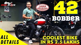 Jawa 42 Bobber Review  Coolest Bike in Rs 2 Lakhs  Better than Jawa Perak 🔥 [upl. by Nile]