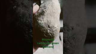 Meteorite carbonado light green meteorites gemstone stone diamondstone [upl. by Rahab]