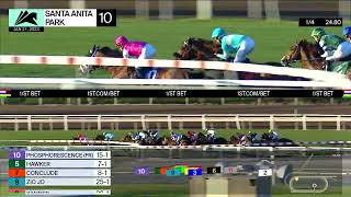 Hawker wins Race 10 on Saturday January 21 at Santa Anita Park [upl. by Larkin]