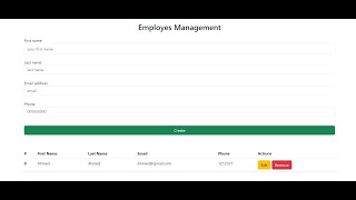 Employes Management using CRUD functionalities with javascript Bootstrap 5 and localstorage [upl. by Suoirred]