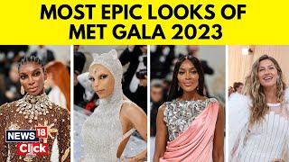 Met Gala 2023  Met Gala Red Carpet  Most Epic Outfits Of Met Gala 2023  News18 Exclusive [upl. by Natassia]