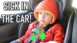 Toddler THROWS UP In The Car  Normal Day Ends In Tears  3 Year Old Hates Getting Sick [upl. by Nerraj588]