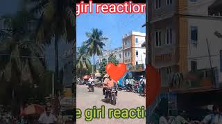 CUTE GIRL 😍COLLEGE Bunny helmet🐰 reaction 😱 kawasiki riding 🏍️short video viralYouTube short [upl. by Kapeed]