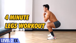 4 Minute Lower Body Workout  Endurance amp Strength Level 2 [upl. by Aisenat]