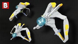 SLEEK Custom LEGO Umbaran Starfighter with Folding Feature [upl. by Lamrej257]