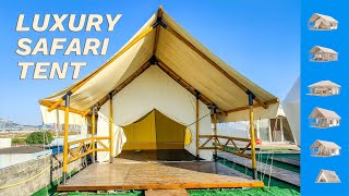 Luxury Safari Tent  One of the Most Popular Glamping Tents [upl. by Gschu]