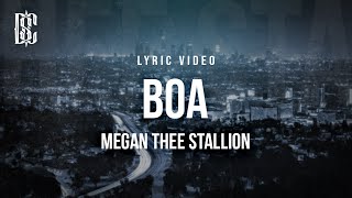 Megan Thee Stallion  BOA  Lyrics [upl. by Farhsa404]