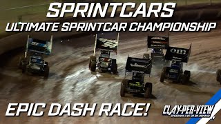 Sprintcars  Awesome Dash Race  Toowoomba  25th Feb 2023  ClayPerView Highlights [upl. by Ettenwad]