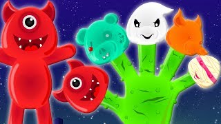 Monster Finger Family  Scary Rhymes  Nursery Rhymes  Kids Songs [upl. by Sonia266]