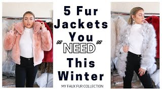 5 Fur Coats You NEED this Winter  My Faux Fur Collection [upl. by Scotty]