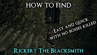 Rickert of Vinheim Location From Firelink Shrine EARLIEST BLACKSMITH  DS Remastered [upl. by Hairakcaz]