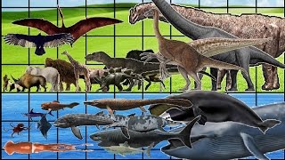 ALL Animals Dinosaurs amp Sea Monsters SIZE COMPARISON [upl. by Oicor]