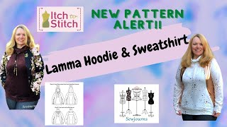 New Pattern Lamma Hoodie amp Sweatshirt by Itch to Stitch Sewing the unique thumbhole cuffs [upl. by Lustig356]