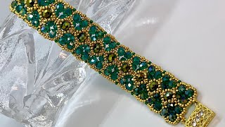 Gala Bracelet  Part 1 💎 beadedbracelet beebeecraft beadingtutorial [upl. by Ynnot449]