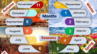 Learn English Months and Seasons [upl. by Ecirtnom]