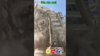 home demolition machine truck cranetruck excavators crane car excavator cutebaby33333 [upl. by Ahsetan]