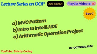 20241002  Sec7 MVC IntelliJIDE ArithMeticOperationFXMLProject [upl. by Mulford]