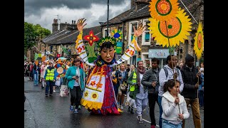 Holmfirth Art Festival Parade 2024 [upl. by Ahsoik]