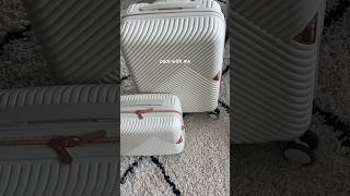 pack with me wittchen suitcase travel handbagage cabin luggage only beige aesthetic 🤍 packwithme [upl. by Secor397]