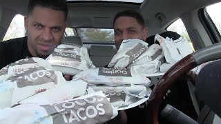 Taco Bell Fiery Doritos Tacos Eating Challenge Hodgetwins [upl. by Mita]