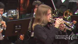 Beth Peroutka Trumpet Cornet solo with UNT Brass Band [upl. by Luapnhoj]