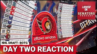 Immediate Ottawa Senators Day Two NHL Draft Reaction [upl. by Tiossem]