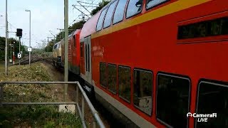 HamburgWandsbek 9 August 2017 Zugverkehr live – RE RB Conni Gleisbaufahrzeug [upl. by Norit859]