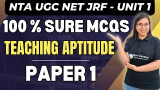 NTA NET JRF  100 Sure MCQs  Teaching Aptitude Paper 1  Part 4  By Navdeep Kaur [upl. by Friedland]