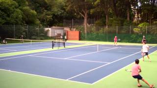 Junior interclub tennis practice [upl. by Aihgn]