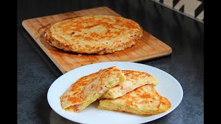 Tortilla smażona na patelni z ziemniakami i boczkiem quesadilla szybko tanio i bardzo smacznie [upl. by Ycrep]