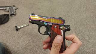 Tabletop review of a Sig P238 Rainbow Titanium [upl. by Nollahs]