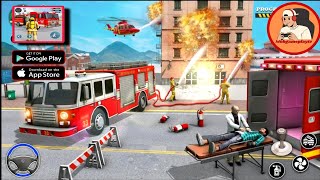 FirefighterFire brigade Simulator GameplayAndroid iOS [upl. by Yarb]