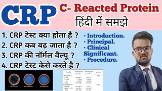 CRP Test  CReacted Protein CRP Test  CRP Test In hindi  High सीआरपी लेवल का क्या मतलब होता है [upl. by Kirsteni]