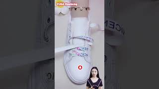 Easy ways of styling shoelaces design for ladies Shoelacing Tie Tips style tips shorts [upl. by Nortal]