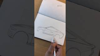 Drawing Car 🚗 using Charcoal Mustang ✨ shorts [upl. by Bouton]