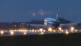 Nauru Airlines B737300 Landing at Norwich Airport Rare [upl. by Ruon760]