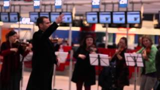 Flashmob na Letišti Václava Havla Praha at Václav Havel Airport Prague [upl. by Aieken962]