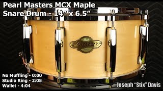 Pearl Masters MCX Maple Snare Drum  14quot x 65quot [upl. by Mariano]